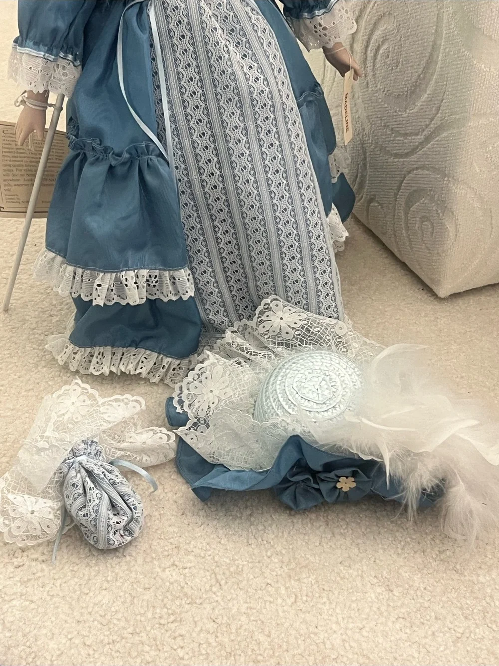 Vintage Collectible Porcelain Doll Madeline Dynasty Doll Collection Tag Attached